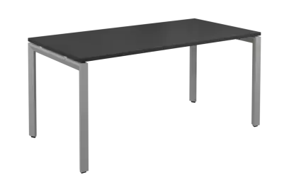 SEK-U - 16 stůl kancelářský, kovová podnož stříbrná, deska 25 mm, široký 1600 mm, antracit